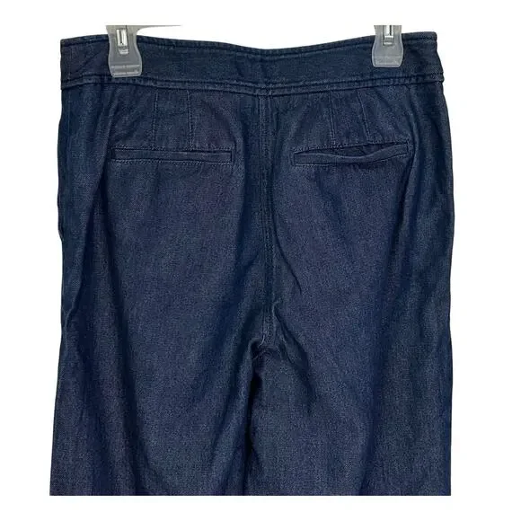 Talbots Tailored Indigo Wide Leg Pants Blue Size 6 - Picture 8 of 11